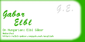 gabor elbl business card